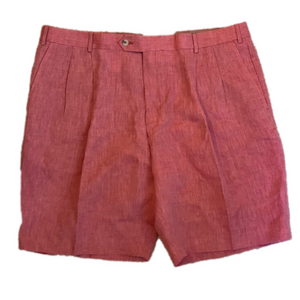NEW NWOT Cortina Pure Linen Pleated Front Men's Shorts Size 42